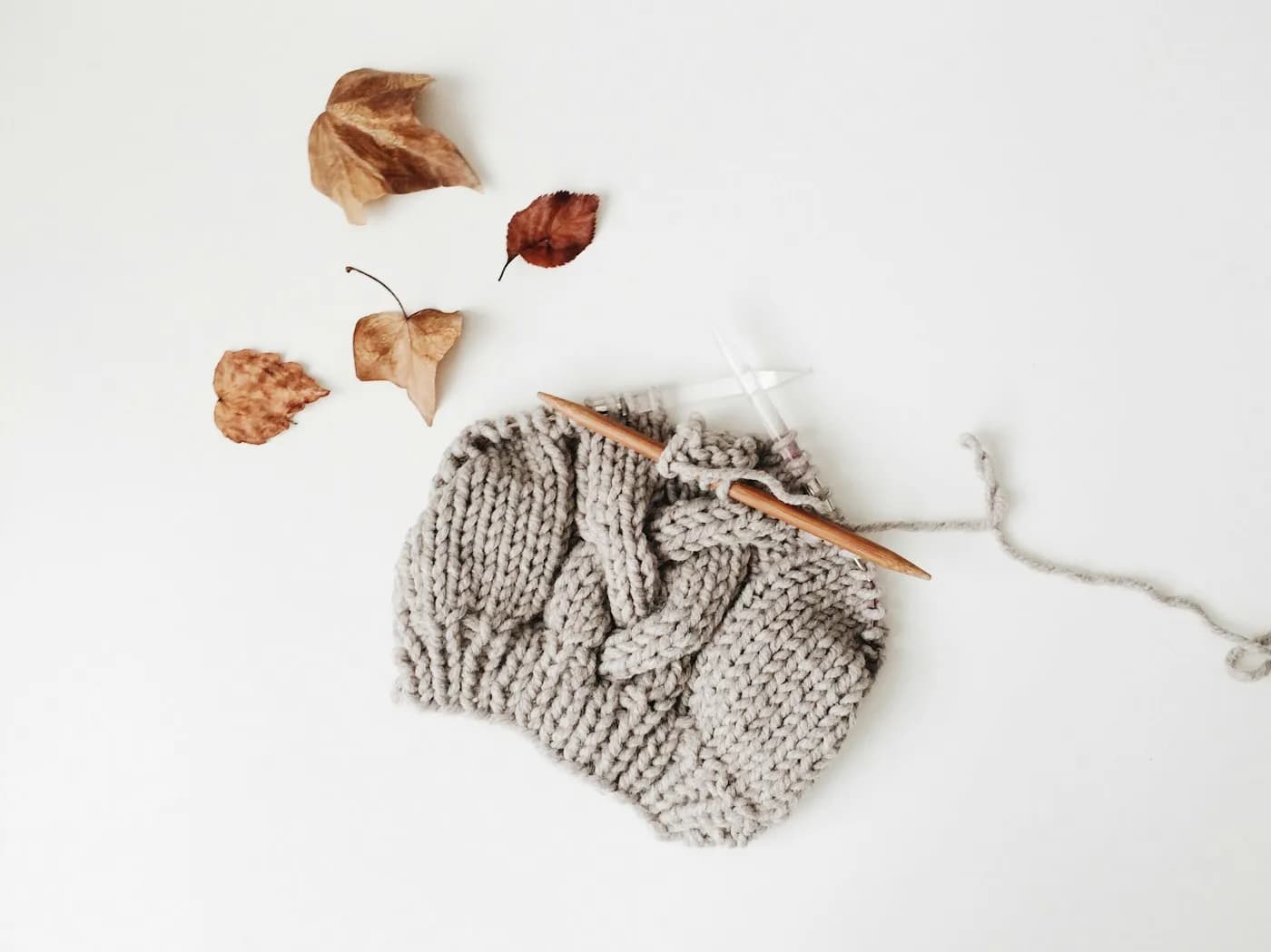 A knit custom toque ready for embroidered branding