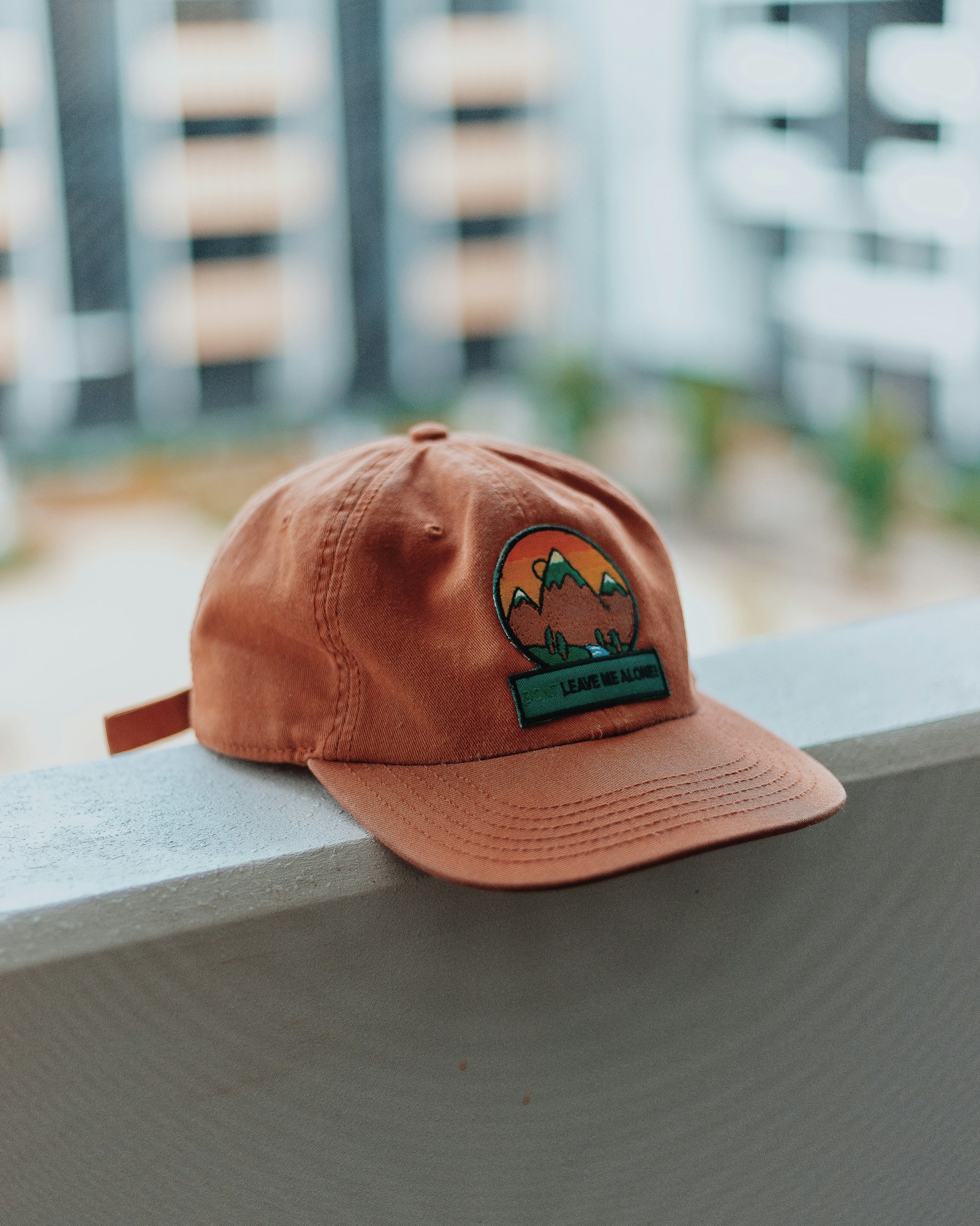 A custom cap with an embroidered patch logo