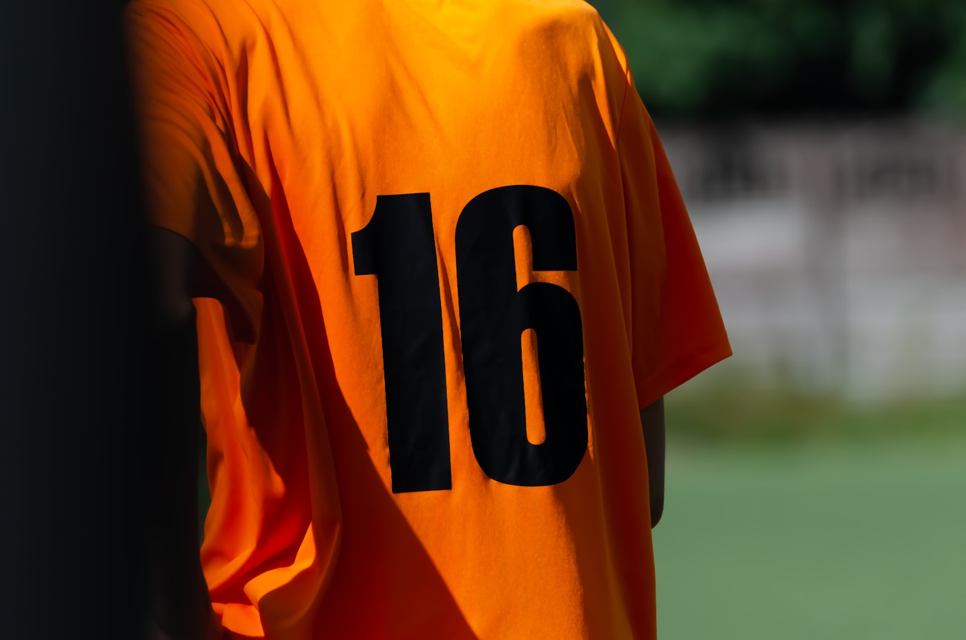 A custom jersey with a name and number on the back