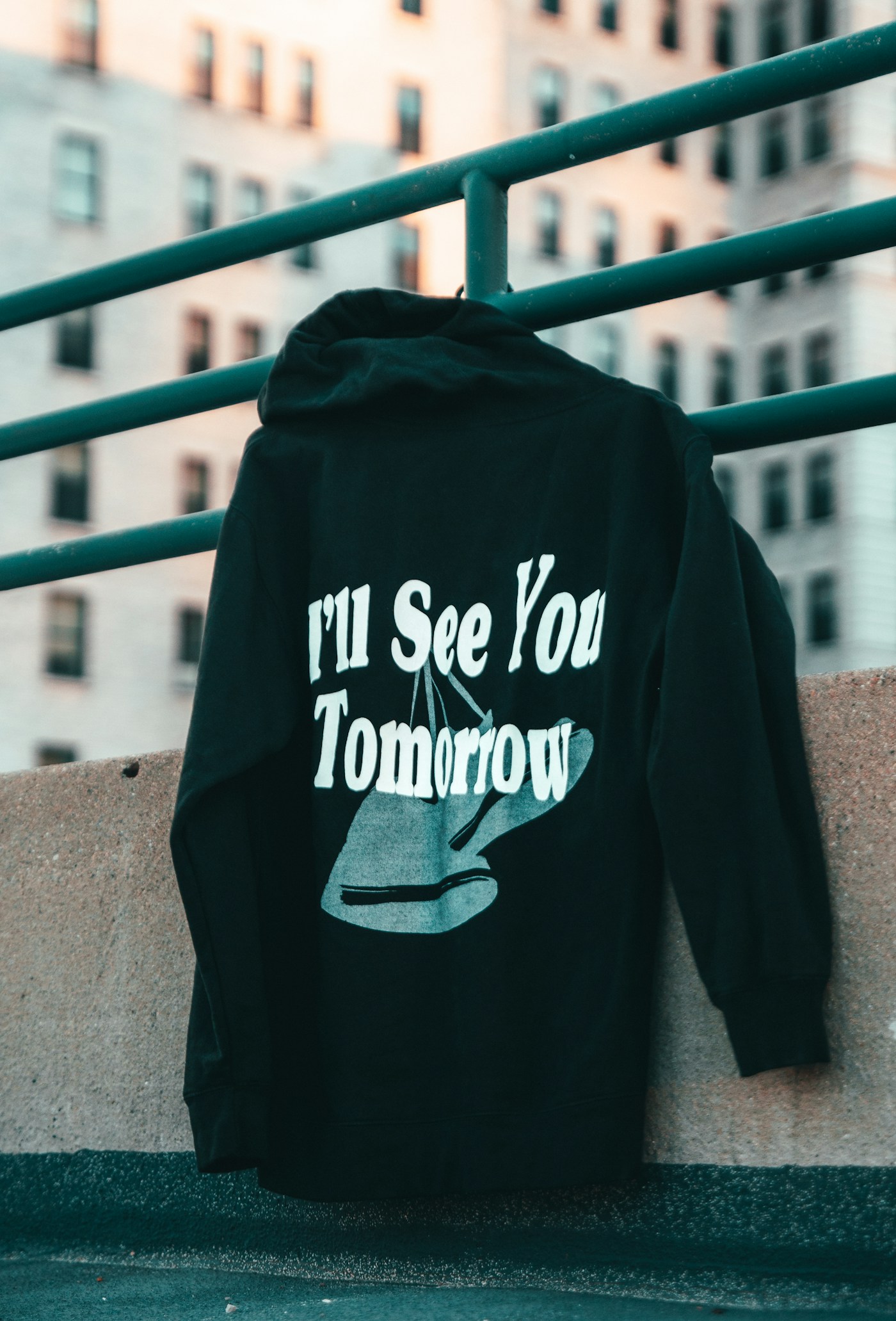A hoodie with a large back print